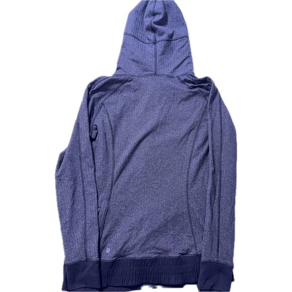 LULULEMON ATHLETICA Heathered Gray Long Sleeve Pullover Hoodie Womens Size 12 - Picture 3 of 7